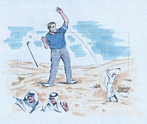 Item #65-0047 Original Golf drawings. Golf Artist