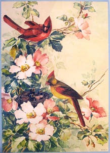 Item #65-0071 Bird and Blossom by Sibal. (532-B - 533-B). Inc Donald Art Co, J. after Sibal