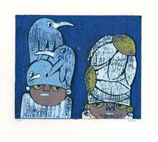 Item #65-0102 Bird and Daisy Turbans. (Senegalese Fantasy Hats). Teoli or Robi