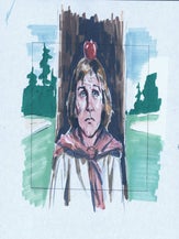 Item #65-0141 William Tell marker drawings. Advertising Artist