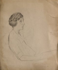 Item #65-0157 Portrait of a woman sitting. E. L. Emmet