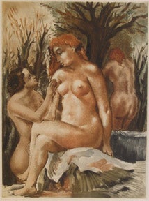 Nude Artist - Three Nude Women in the Wilderness