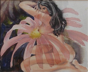 Item #65-0218 Nude woman as a flower. Dorf