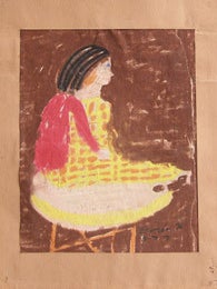 Item #65-0276 Profile of a Woman in the style of the Bay Area Figurative School. Doreen Hastings