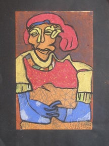 Item #65-0281 Woman with Red Hair in the style of the Bay Area Figurative School. Ronald Agell