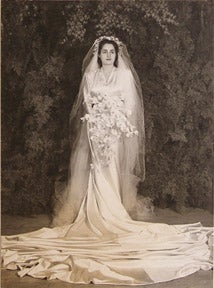 Item #65-0339 Mrs. Geo. De Latour, wedding portrait. Harold Jr Mack.