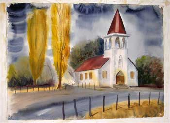 Barrett, Richard F. - Country Church, Autumn