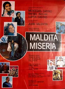 Item #65-0798 Maldita miseria. Con Mercedes Castro, Rafael Inclán. (Cartel de la película)....