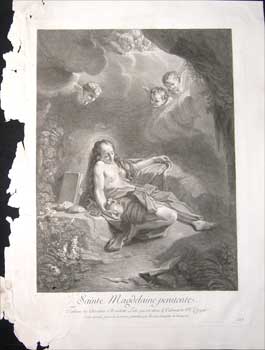 Item #65-0864 Sainte Magdelaine penitente. Nicolas Dauphin de after Chevalier Benédétte Beauvais.
