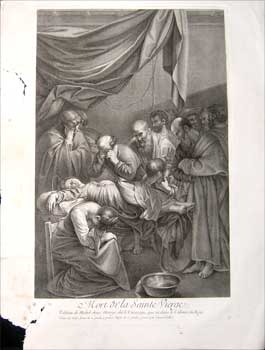 Item #65-0866 Mort di la Sainte Vierge. Simon after Michel-Ange Merigi Vallèe
