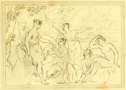 Item #65-1589 Diana and her Nymphs bathing. #36. Giovanni Battista Cipriani, Richard Earlom