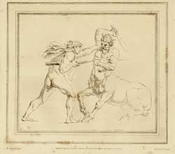Item #65-1600 Hercules Fighting A Centaur. #39. Giovanni Battista Cipriani, Richard Earlom