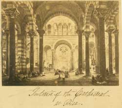 Item #65-1615 Interior of the Cathedral at Pisa. Anonymous artist