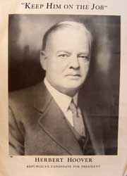 Item #65-1837 Keep Him On the Job: Herbert Hoover. Herbert presidential lithographer