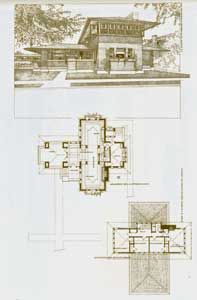 Item #65-1856 Masonry dwelling for Mr. Martin, Buffalo, New York. Adjoining the Martin residence....
