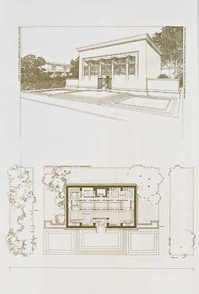 Item #65-1889 Study for a concrete bank building in a small city. (A Village Bank), 1901. Pl....