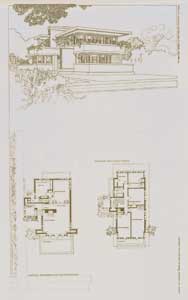 Item #65-1890 Cottage for Mrs. Thomas H. Gale, Oak Park, Illinois, 1909. Pl. XLV. Frank Lloyd...