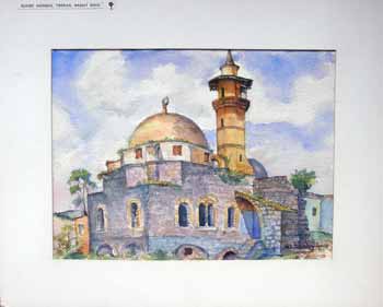 Item #65-2092 Ruined Mosque, Tiberias, Basalt Rock. W. L. Stanley.