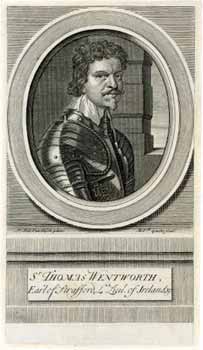 Item #65-2198 Thomas Wentworth, 1st Earl of Strafford. Michael after Sir Anthony Van Dyck Van der Gucht.