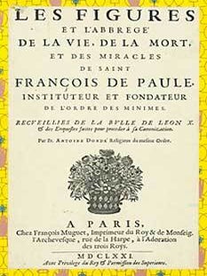 Item #664-8 Les figures et I'abbregé de la vie, de la mort, et des miracles de Saint François...