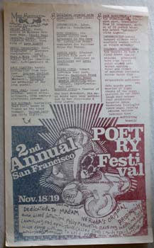 Item #67-0116 2nd Annual San Francisco Poetry Festival. David Moe, coordinator