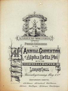 Item #67-0152 41st Annual Convention of Alpha Delta Phi / with the Cornell Chapter. Alpha Delta Phi