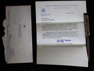 Item #67-0163 TLS from Carolyn Kizer for the National Endowment for the Arts, to Norman Moser....