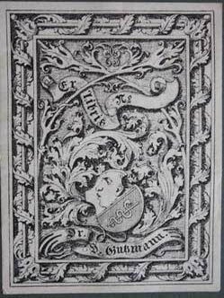Item #67-0229 Ex Libris Dr. D. Gussmann. Anonymous