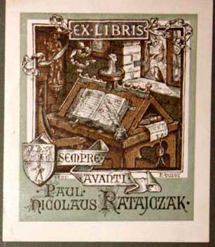 Item #67-0244 Ex Libris Paul Nicolaus Ratajczak. Paul Voigt