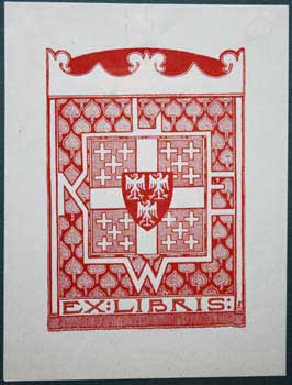 Item #67-0321 [Heraldic bookplate for Karl Emich, zu Leiningen-Westerburg.]. Armin Freiherr von...