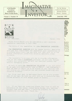 Item #67-0391 Imaginative Investor. Newsletter with TLS by John R. Howard to Herb Yellin, March...