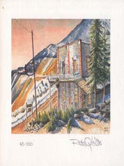 Item #67-0400 Untitled Watercolor Print, Signed and Numbered by Artist. With ALS on verso signed...