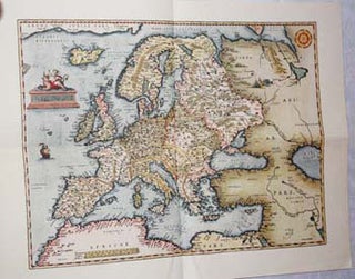 Item #67-0472 Prospectus for facsimile edition of Europa, hand-colored map of Europe from the...