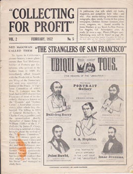 Item #67-0481 Collecting for Profit, Vol. 2, No. 5, February 1932. James Madison
