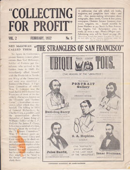 Item #67-0481 Collecting for Profit, Vol. 2, No. 5, February 1932. James Madison.