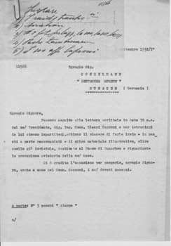Item #67-0535 Typed letter from Gianni Caproni to Sig. Conzelmann at the Deutsches Museum,...