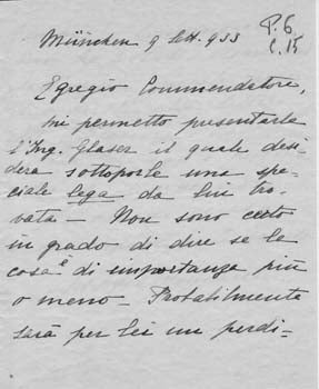 Item #67-0537 Autograph letter, signed, from Sofia Montaneri to Gianni Caproni. Sofia Montaneri