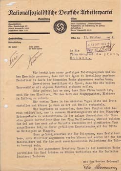 Item #67-0552 Typed letter, signed, from Theodore Gassmann to Aeroplani Caproni. Theo Gassman