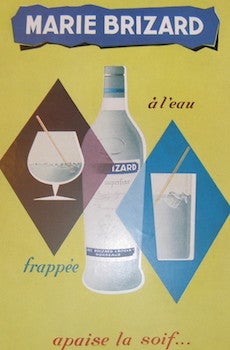 Item #68-0008 Marie Brizard A L'eau Frappe. Andre Bayhdurst, illustr