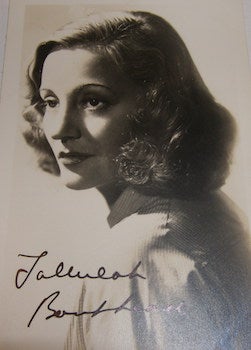 Item #68-0026 Black & White Photograph signed by Tallulah Bankhead. 20th Century American...
