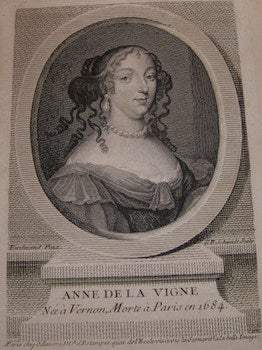 Item #68-0050 Anne De La Vigne, 1684. Ferdinand, G. E. Schmidt, pinx, sculp