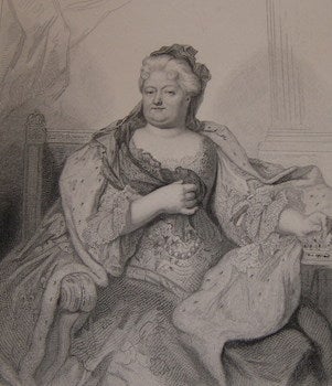 Item #68-0112 Elisabeth-Charlotte de Baviere (Madame) Duchesse d'Orleans, 1722. G. Levy, engr