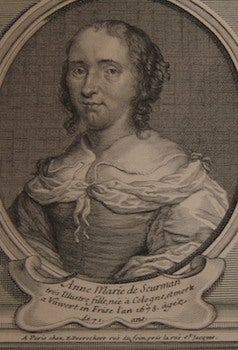 Item #68-0138 Anne Marie de Scurman. 1678. E. Desroshers, engrav