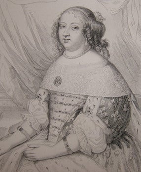 Item #68-0172 Anne d'Austriche, Reine de France. 1666. Simon Vouet, Bernardi, peint, engrav