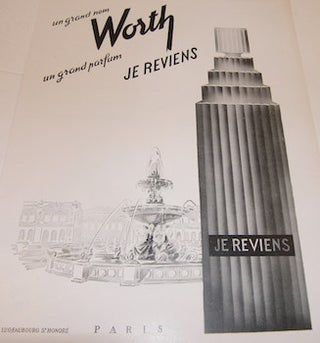 Item #68-0419 Un Grand Nom Worth Un Grand Parfum Je Reviens. Worth, Parfum