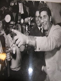 Item #68-0444 Gilbert Becaud. Photograph from the 1970 Cannes Film Festival. Agence France-Presse