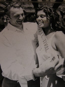 Item #68-0452 Jacques Ary & Miss Festival. Photograph from the 1970 Cannes Film Festival. Agence...