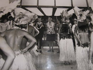 Item #68-0456 Backs of Tahitian dancers. Photograph from the 1970 Cannes Film Festival. Agence...