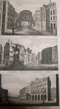 Item #68-0474 Temple Bar. Charing Cross & Cockspur Street. The Quadrant, Regent Street. 19th Century British Engraver.