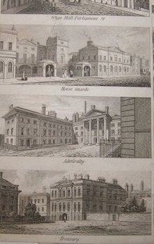 Item #68-0475 Whitehall Parliament St. Horse Guards. Admiralty. Treasury. 19th Century British...